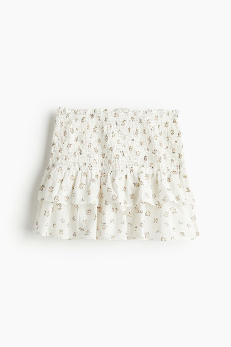 Smocked-waist Tiered Skirt | H&M (US + CA)