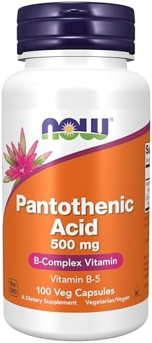 NOW Foods Supplements, Pantothenic Acid (Vitamin B-5) 500 mg, B-Complex Vitamin, 100 Capsules | Amazon (US)