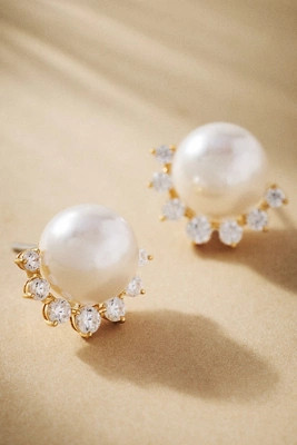 NADRI Venus Pearl Climber Stud Earrings | Anthropologie (US)