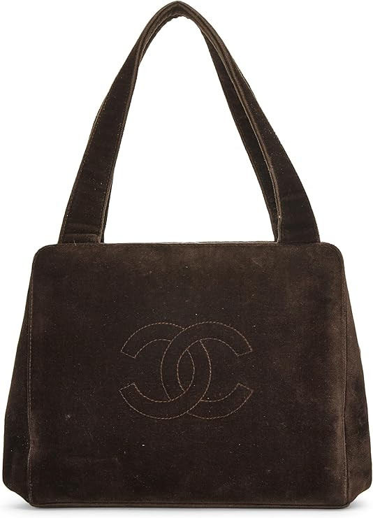 Amazon.com: Chanel, Pre-Loved Brown Velvet Handbag, Brown : Luxury Stores | Amazon (US)