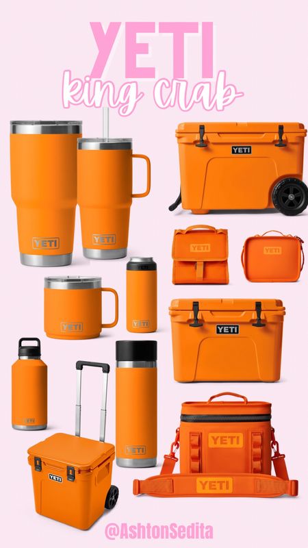Yeti King Crab Orange in all different styles and products!!! 🧡

#LTKSeasonal #LTKfamily #LTKstyletip