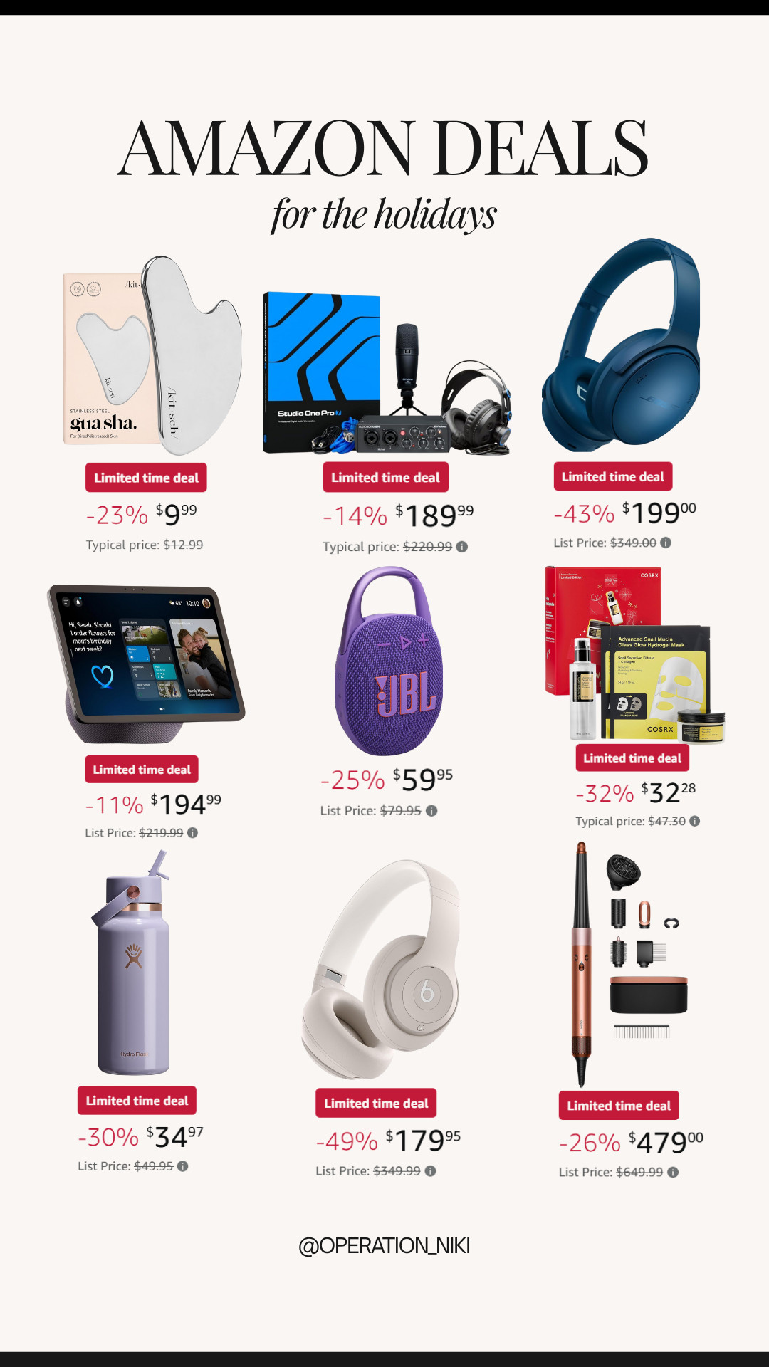 Holiday shopping made easier 🎁
Amazon deals that are actually worth grabbing — from gifts to everyday upgrades, all at prices that make the season a little less stressful.

Follow for more @OPERATION_NIKI on IG, TikTok, & Facebook 💛

#AmazonDeals #HolidayDeals #GiftShopping #AmazonFinds #HolidaySavings #GiftIdeas #AmazonMustHaves #SeasonalShopping #OperationNiki 

 #LTKHoliday #LTKSaleAlert #LTKFindsUnder100