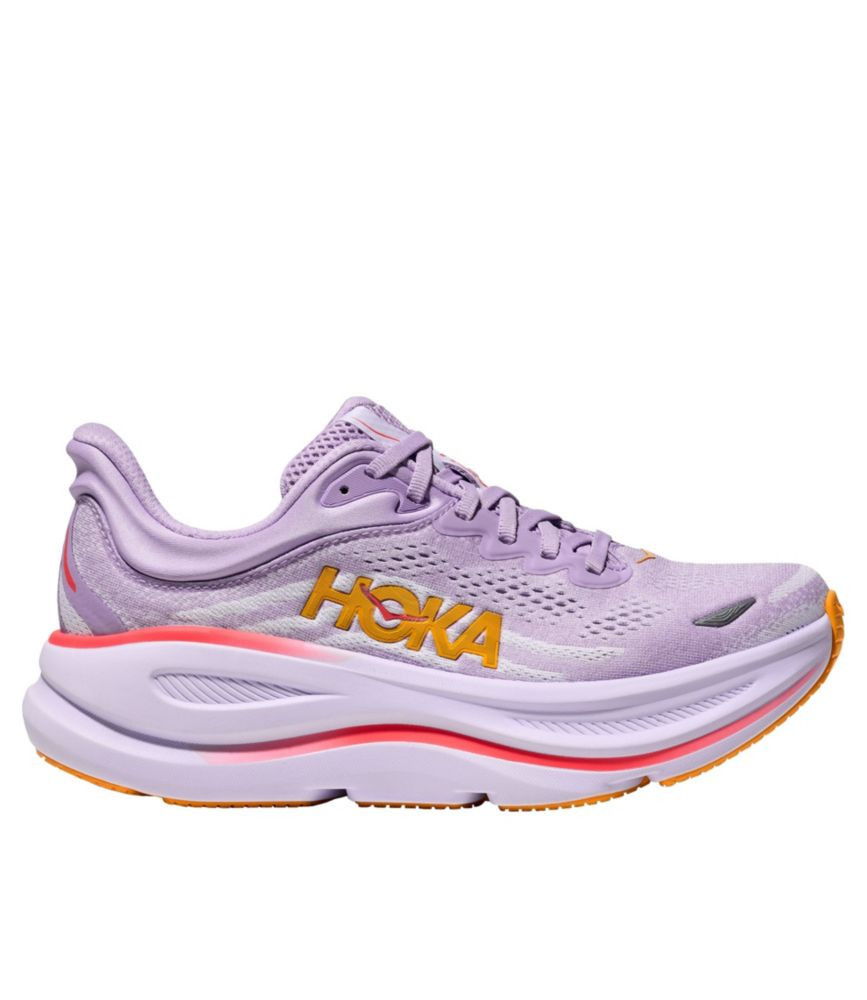 Women's HOKA Bondi 9 Running Shoes Aster Flower/Starlight Glow 6.5(B), Rubber/Eva Foam | L.L. Bean