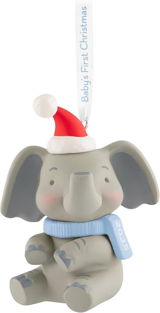 Hallmark Keepsake Christmas Ornament 2025, Baby Boy's First Christmas Elephant 2025 | Amazon (US)