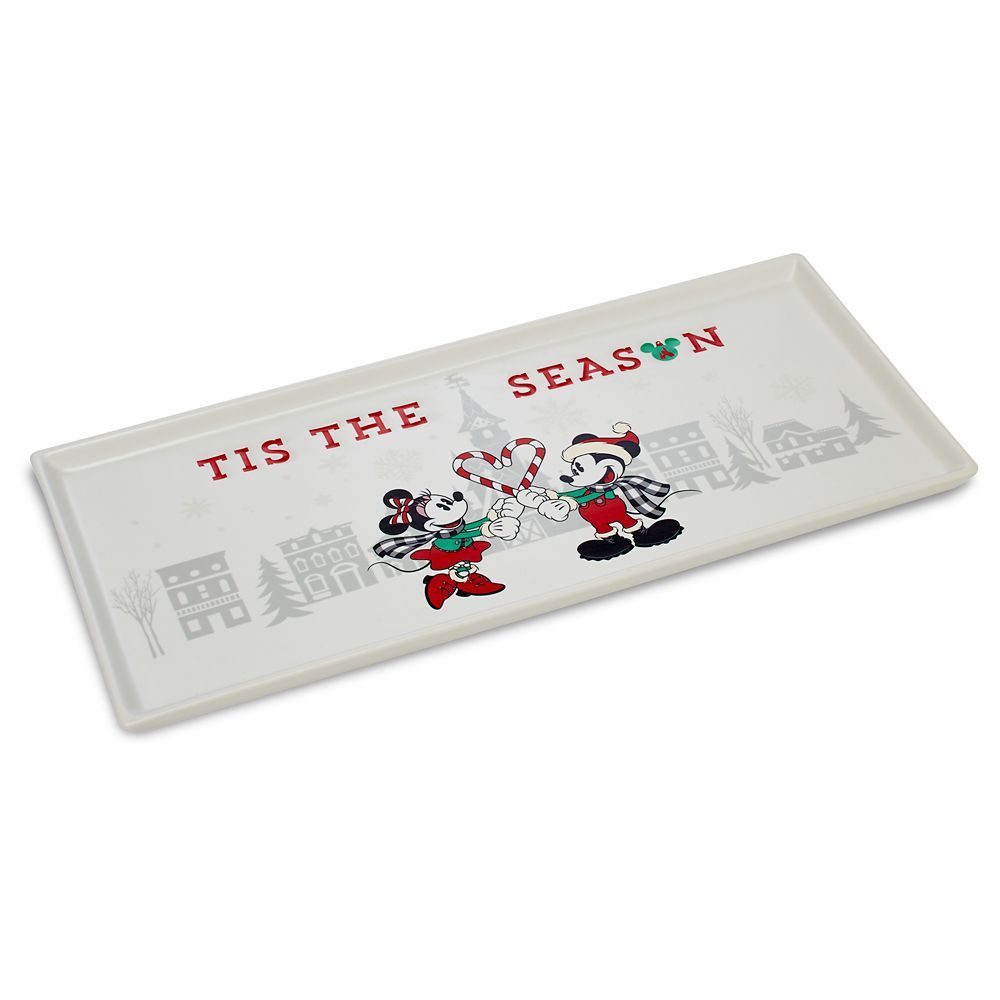 Mickey and Minnie Mouse Rectangular Holiday Platter | shopDisney | Disney Store