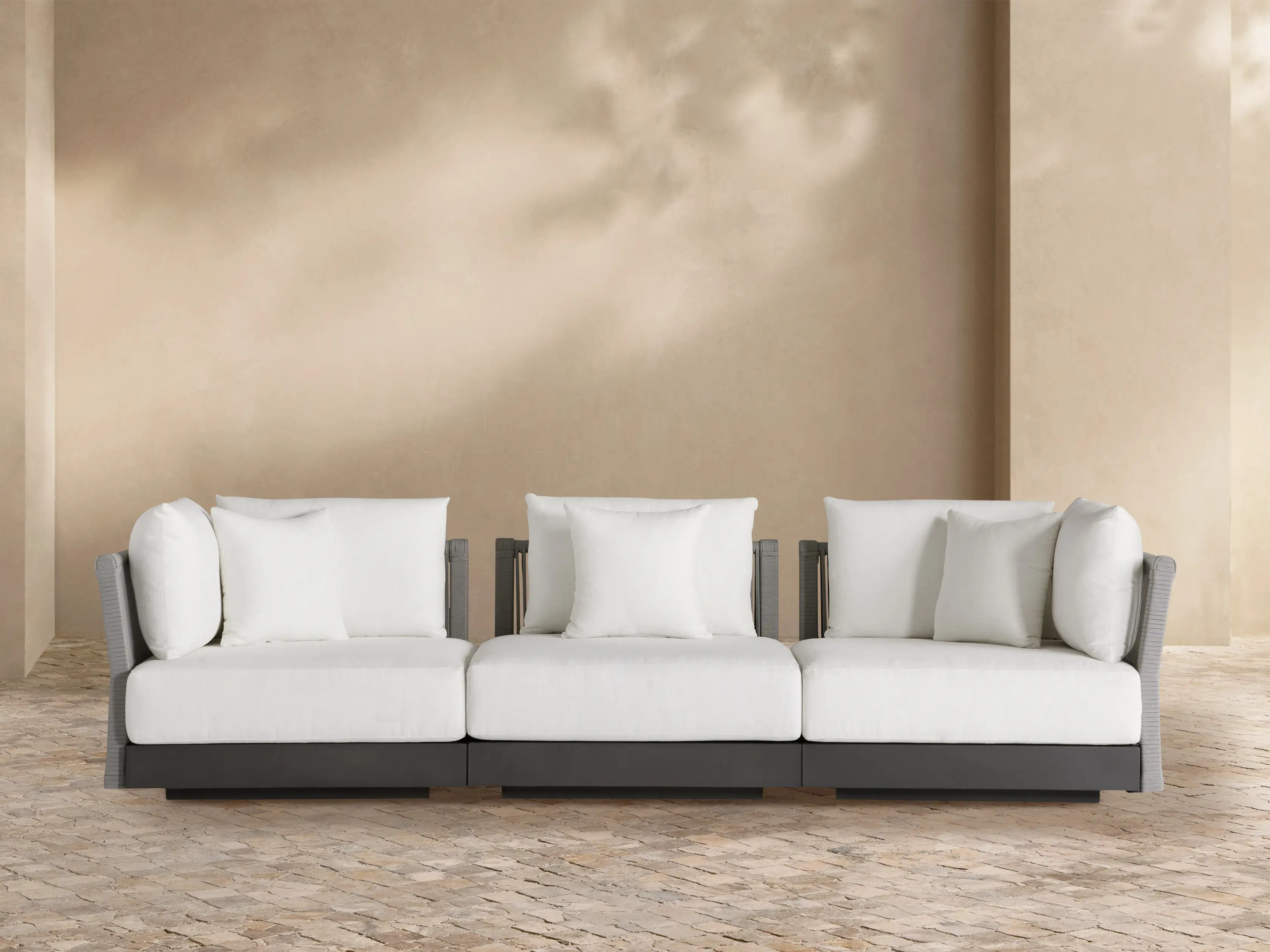 Naxos Outdoor Three Piece Modular Sofa | Arhaus