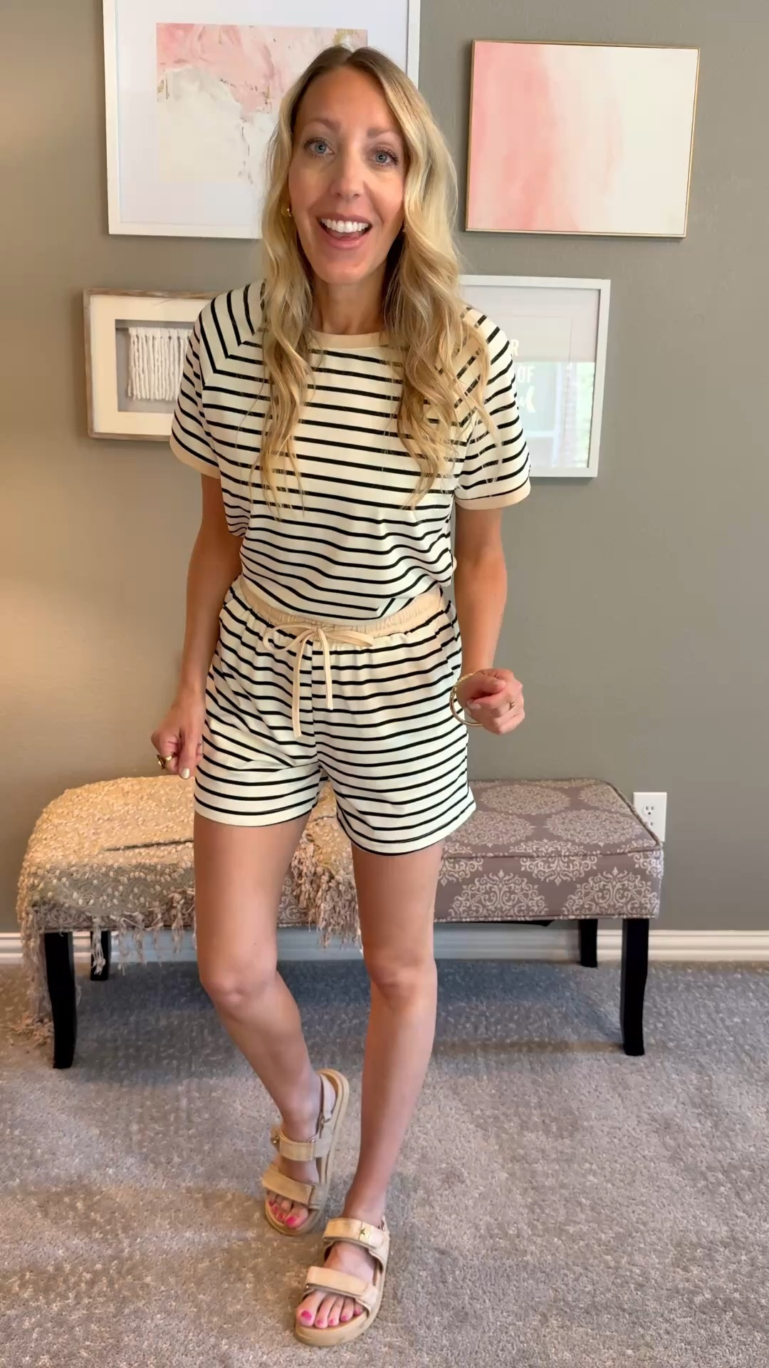 Girl math is purchasing this two-piece set and getting three outfits out of one! Wear these pieces together, or each piece separately for endless possibilities. 🖤 

#twopieceset #shortset

#LTKootd #LTKmomlife #LTKOver40
