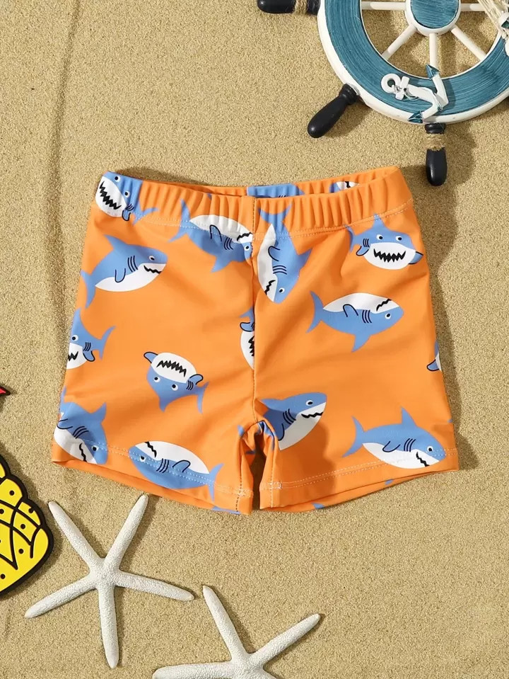 Baby Boy Shark Print Swim Shorts | SHEIN