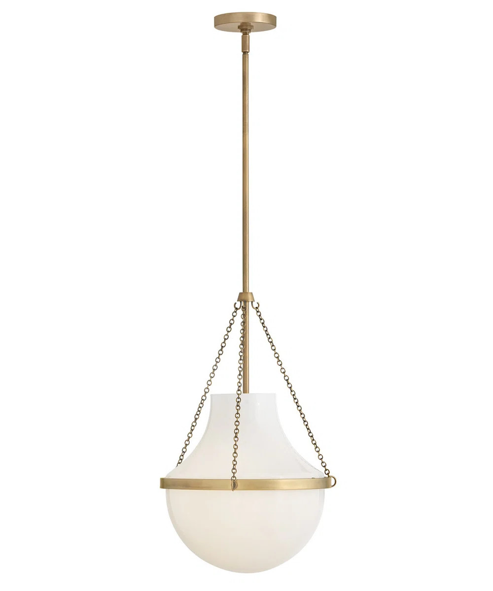 Vena Teardrop Single Light Pendant with Hand-Blown Etched Opal Glass | Wayfair North America