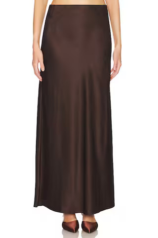 Elenor Maxi Skirt in Brown | Revolve Clothing (Global)