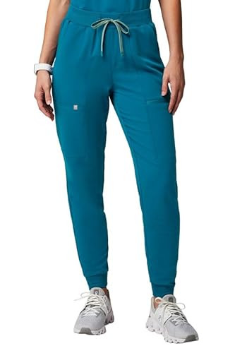 Fabletics Women's Active Scrub Jogger - MotionTech, 4-Way Stretch, Pocket-Packed, Lightweight, Semi-Slim Fit, XL/Short 26 in | 26, Caribbean Blue | Amazon (US)