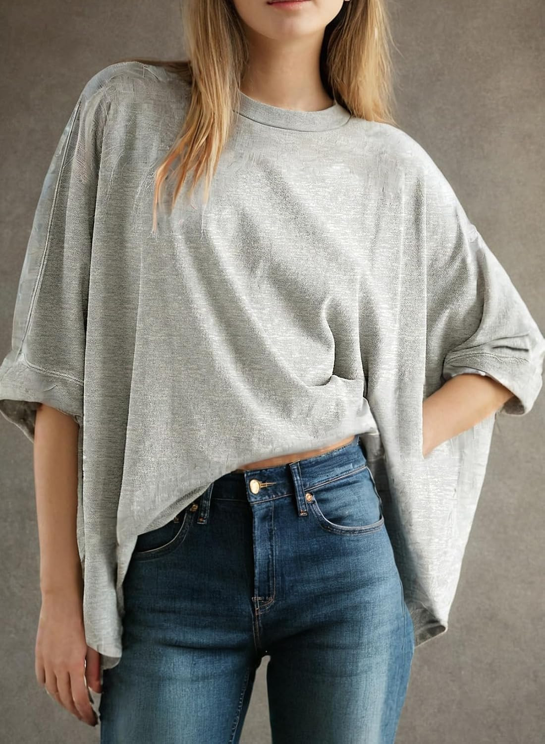 Dokotoo Oversized Tops Summer Shirts 2026 Fall T Shirts for Women Basic Tee | Amazon (US)