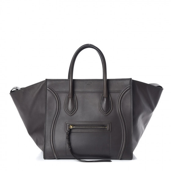 CELINE Smooth Calfskin Medium Phantom Luggage Elephant Grey | Fashionphile