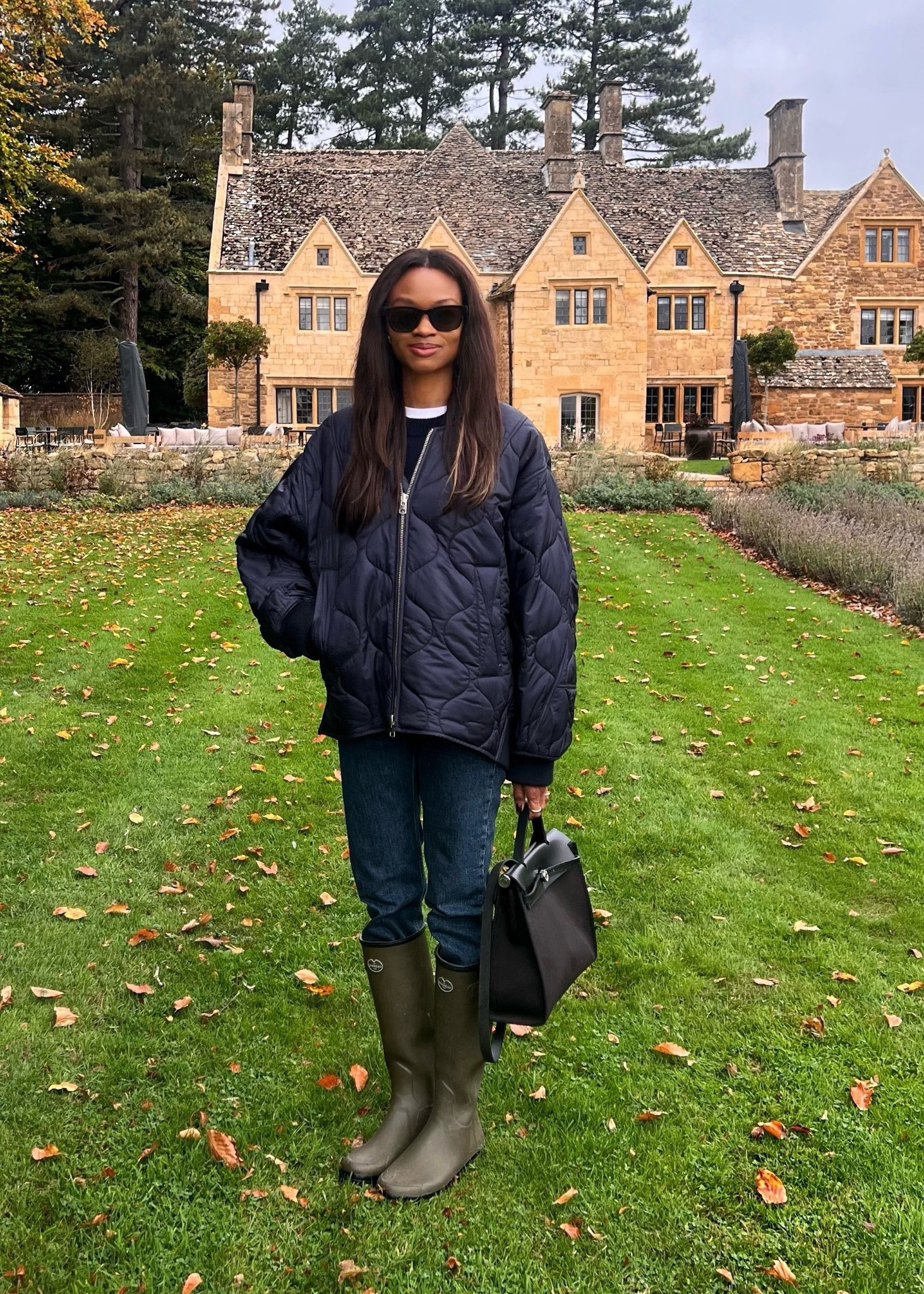 Countryside outfit  | Agolde quilted jacket 