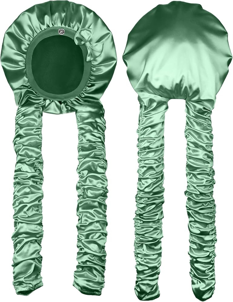 Heatless Curl Satin Bonnet for Sleeping, No Slip Sleep Bonnet with Long Curling Ribbons for Braid... | Amazon (US)