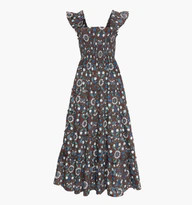 The Ellie Maxi Nap Dress - Chocolate Swedish Floral | Hill House Home US