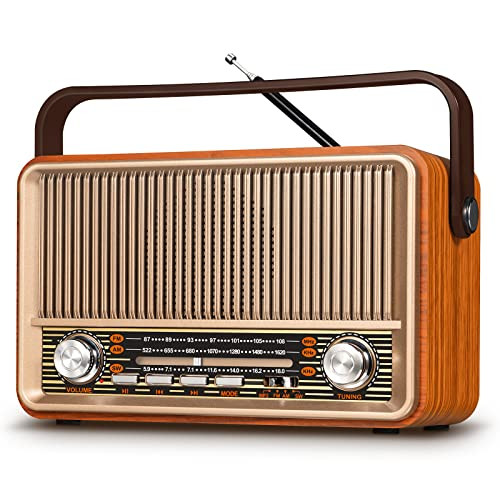 PRUNUS J-120 Radio Portable AM FM, for Mom, Plug in Wall or Rechargeable Battery Powered Transist... | Amazon (US)