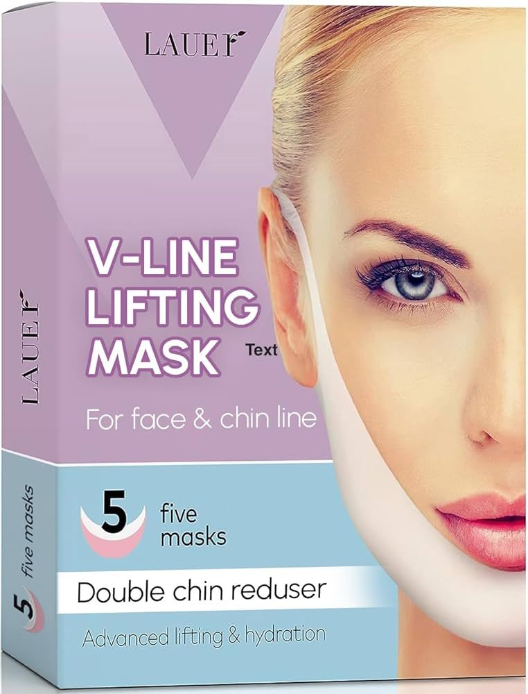 V Shaped Slimming Face Mask V Line Lifting Belt Double Chin Eliminator Neck Lift Tape Face Patch ... | Amazon (US)