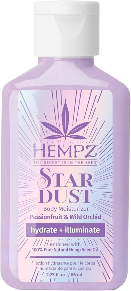 Hempz NEW Mini Star Dust Body Lotion, Iridescent Glow Shimmer, Passionfruit and Wild Orchid, Hydr... | Amazon (US)