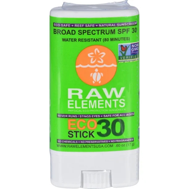 Raw Elements Eco Form Sunscreen Stick - SPF 30 Plus - .6 oz | Walmart (US)