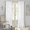 Elrene Home Fashions Bianca Semi-Sheer Rod Pocket Window Curtain Panel with Tassels, 52" x 84" (1... | Amazon (US)