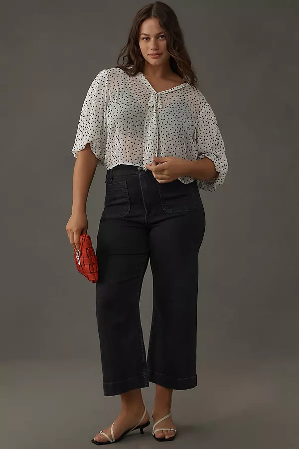 The Colette High-Rise Crop Wide-Leg Jeans by Maeve | Anthropologie (US)