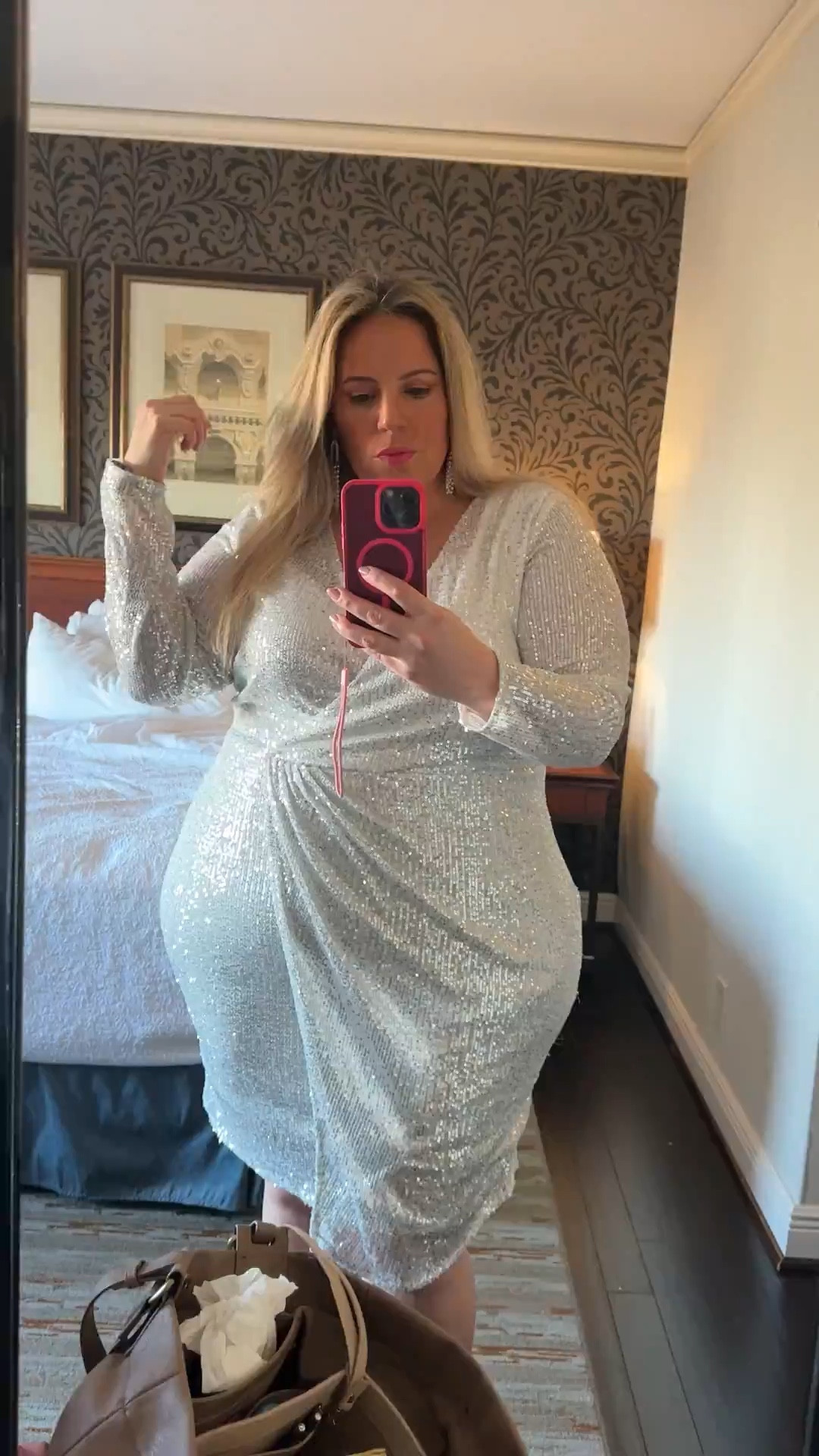 Shine this season with this stretchy sequin wrap dress from City Chic 🪩✨

#LTKCyberWeek #LTKHoliday #LTKPlusSize