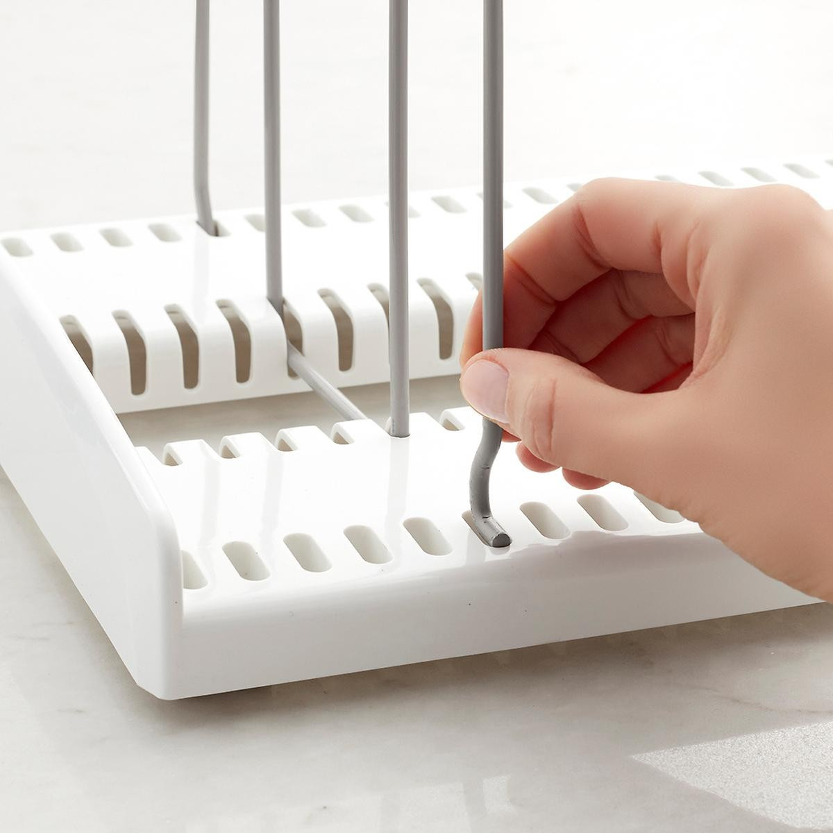 YouCopia White StoreMore Adjustable Cookware Rack | The Container Store