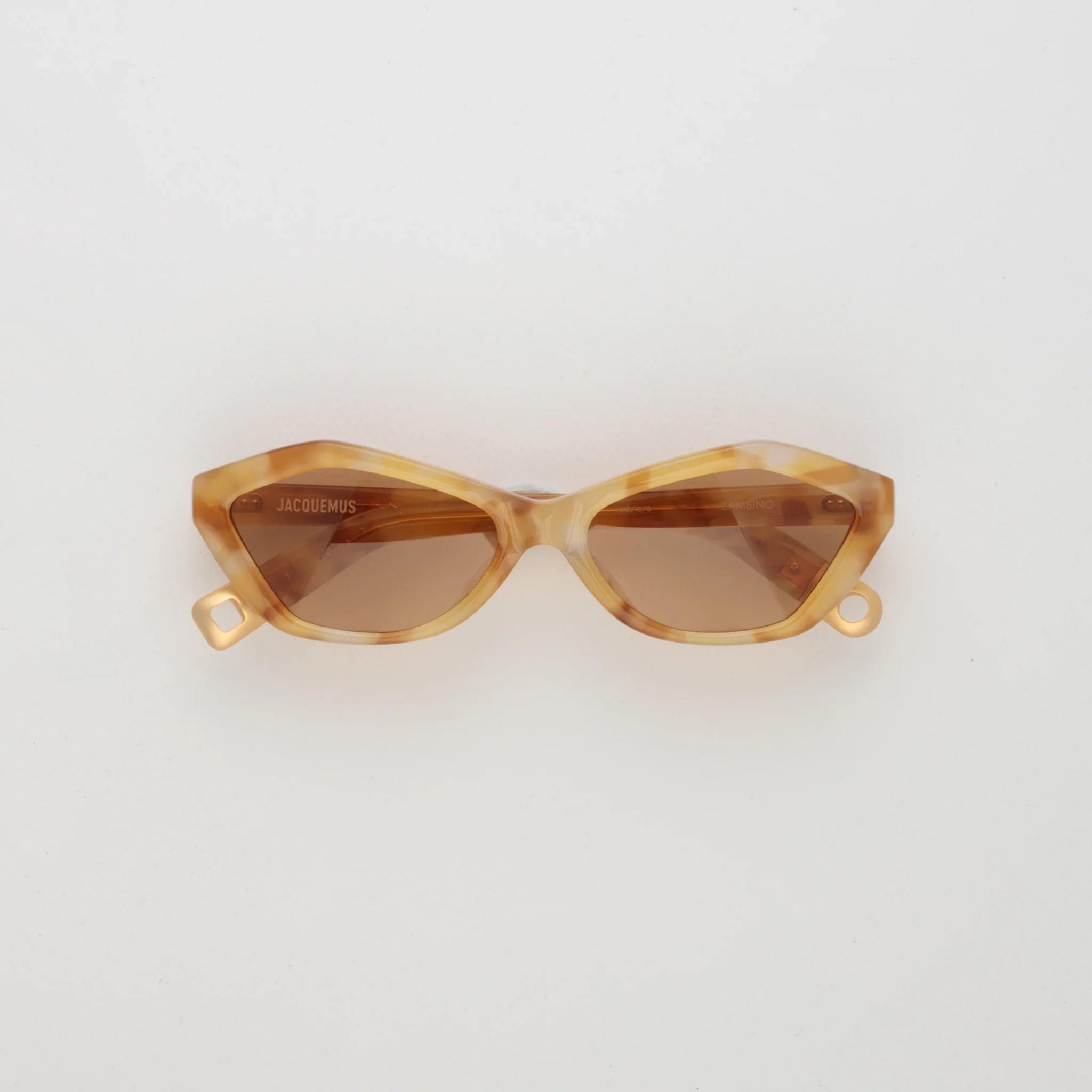 Bambino Angular Sunglasses in Beige | Linda Farrow