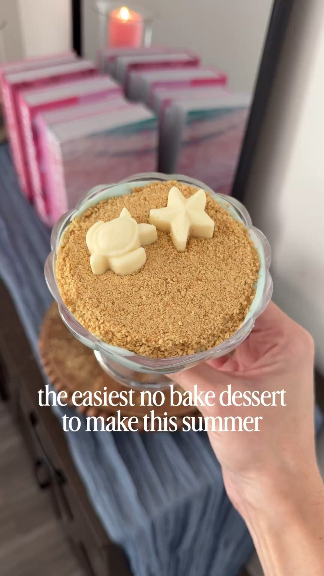 pretty summer dessert — just 3 ingredients & ready in minutes 🐚⏱️

what you need: crushed graham crackers, no bake cheesecake, and white chocolate
I added natural blue food dye to make the cheesecake look like the ocean and made the white chocolates using an ocean themed chocolate mold
If you’re using a mold — the chocolate only needs to be in the freezer 7-10 minutes before addjng to the top of your desserts 
I would put these in the freezer for 5 minutes before serving so they are super chilled — sooo good AND look so pretty when serving

save to try this summer and send to someone who would love this ✨

#LTKfoodie #LTKSeasonal