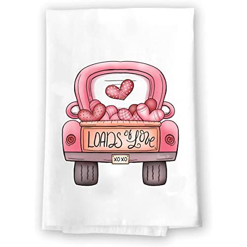 Decorative Kitchen and Bath Hand Towel | Valentines Day Pink Red Rustic Truck | Winter Valentine'... | Amazon (US)