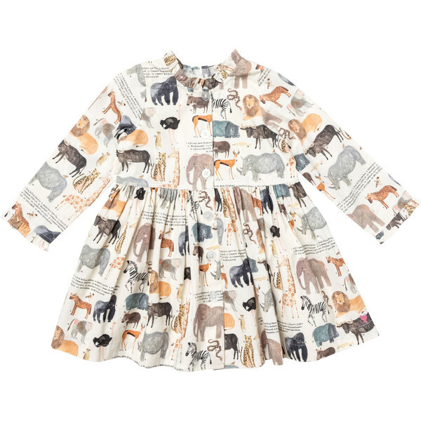 Girls Autumn Dress, Animals of Africa | Maisonette