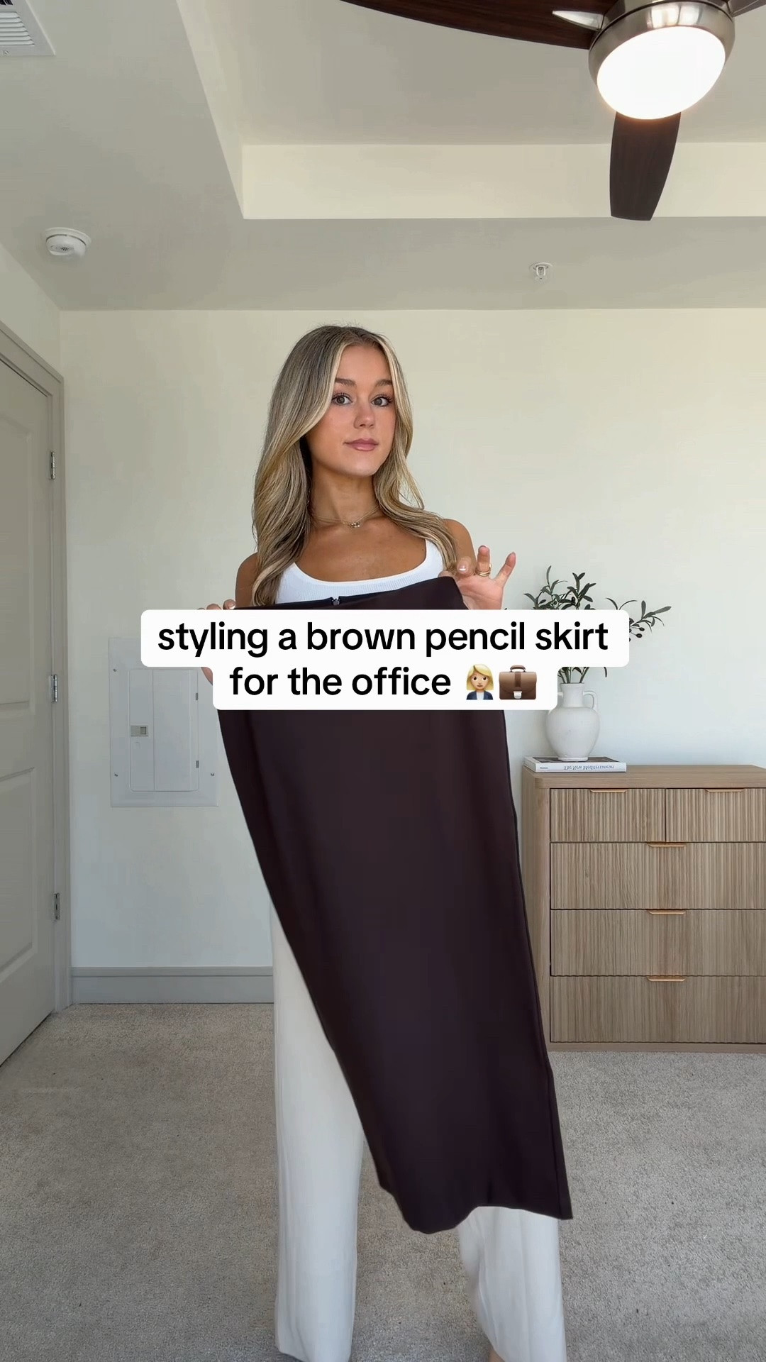 styling a brown maxi pencil skirt for the office @Quince 👩🏼‍💼🤎 #quincepartner