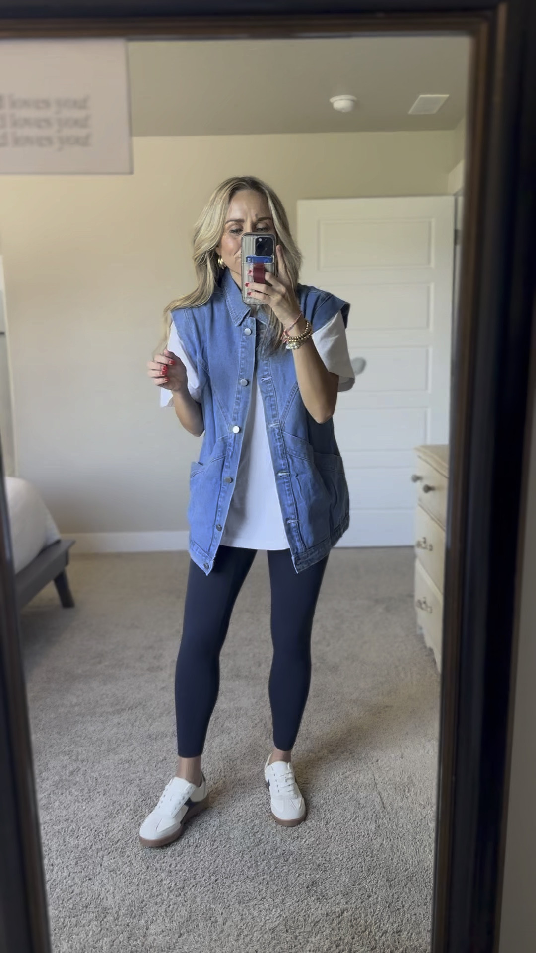 The ultimate momiform fall outfit!

Vest: Amazon and true to size
Tee: Madewell and true to size 
Leggings: Amazon and true to size 
Shoes: Walmart and true to size 

#LTKFindsUnder50 #LTKStyleTip #LTKSeasonal