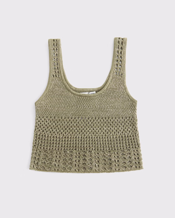 Women's Open-Stitch Lurex Sweater Tank | Women's Clearance | Abercrombie.com | Abercrombie & Fitch (US)