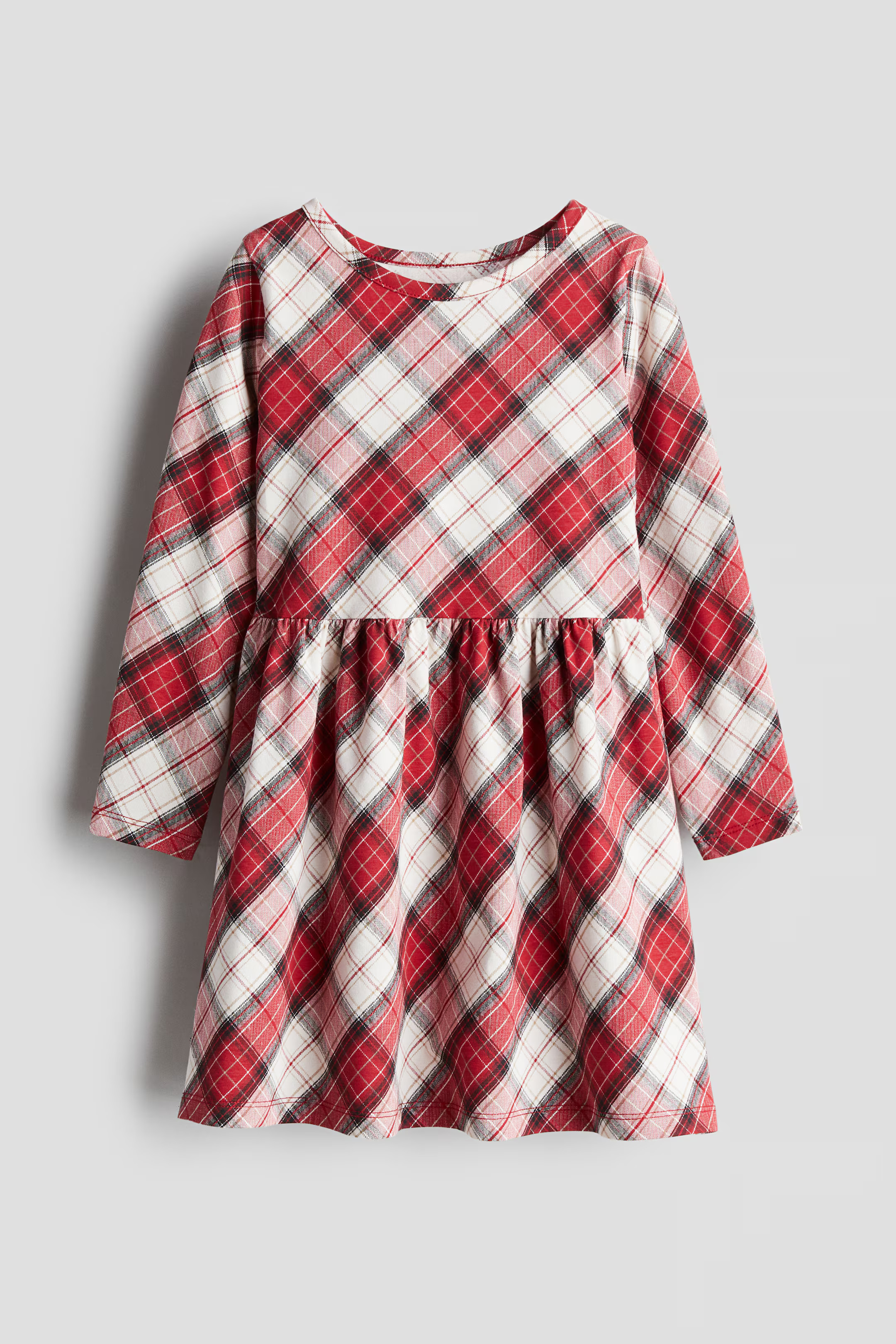 Printed Cotton Dress - Red/plaid - Kids | H&M US | H&M (US + CA)