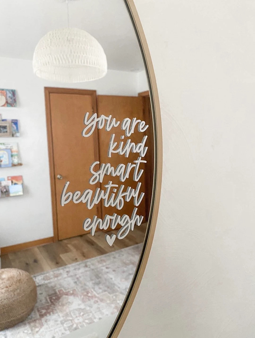 You Are Kind Smart Beautiful Enough Mirror Self - Etsy | Etsy (US)