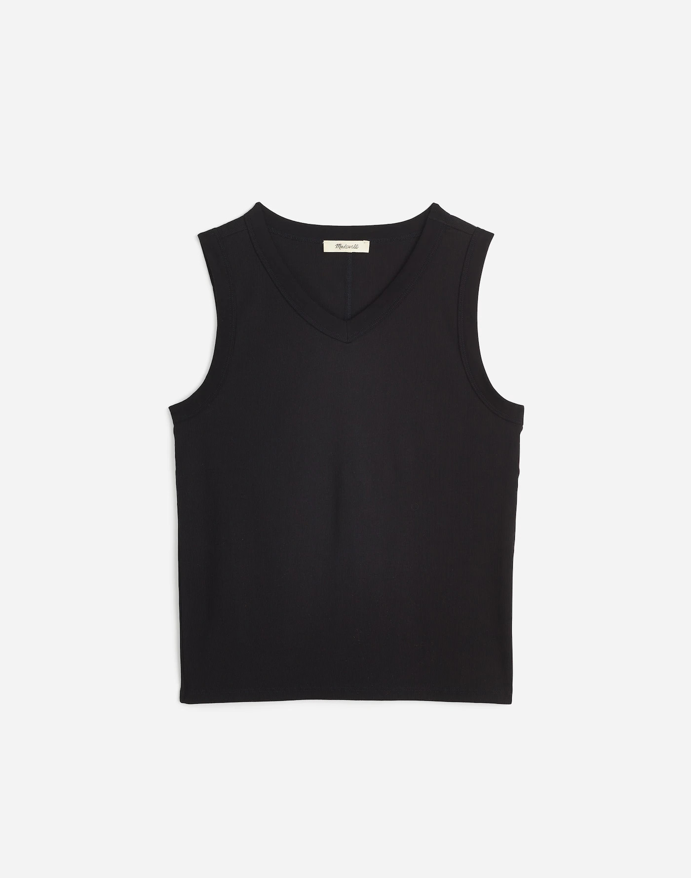 (Re)generative Cotton Ribbed High V-Neck Tank | Madewell | Madewell