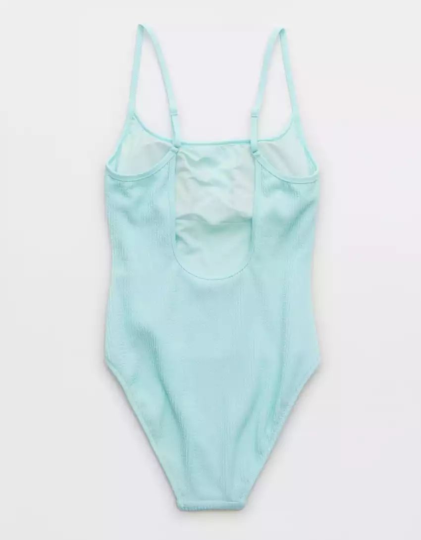 Aerie Crinkle Scoop One Piece Swimsuit | American Eagle Outfitters (US & CA)