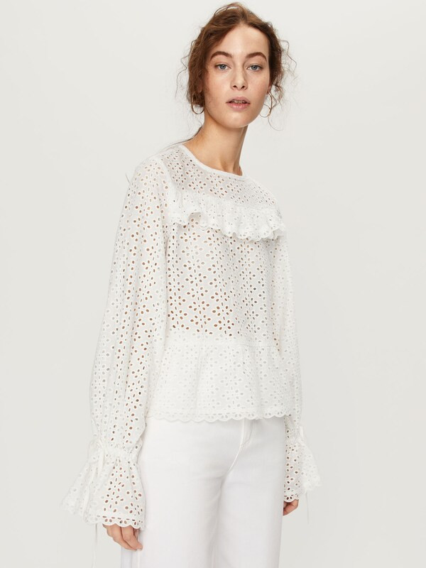 EDITED the label Bluse 'Ruby' in weiß | ABOUT YOU DE