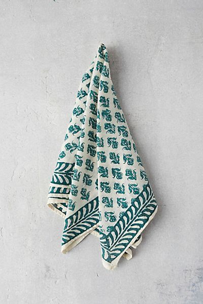 Cotton Block Print Bandana | Anthropologie (US)