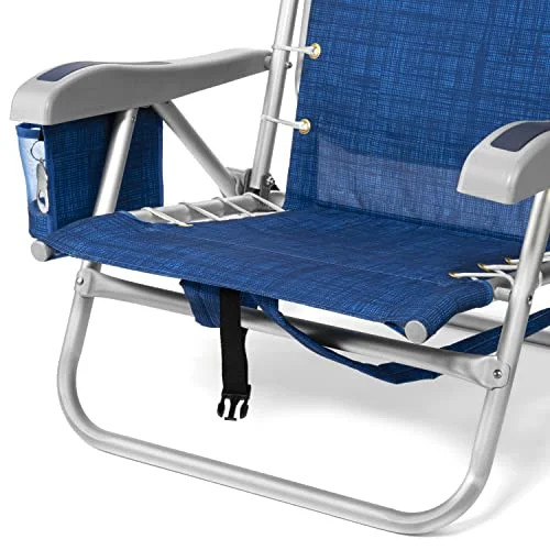 Homevative Backpack Fold-Up Beach Chair, 5 Positions, Towel bar, Cooler, Storage Pouch, Cup Holde... | Walmart (US)