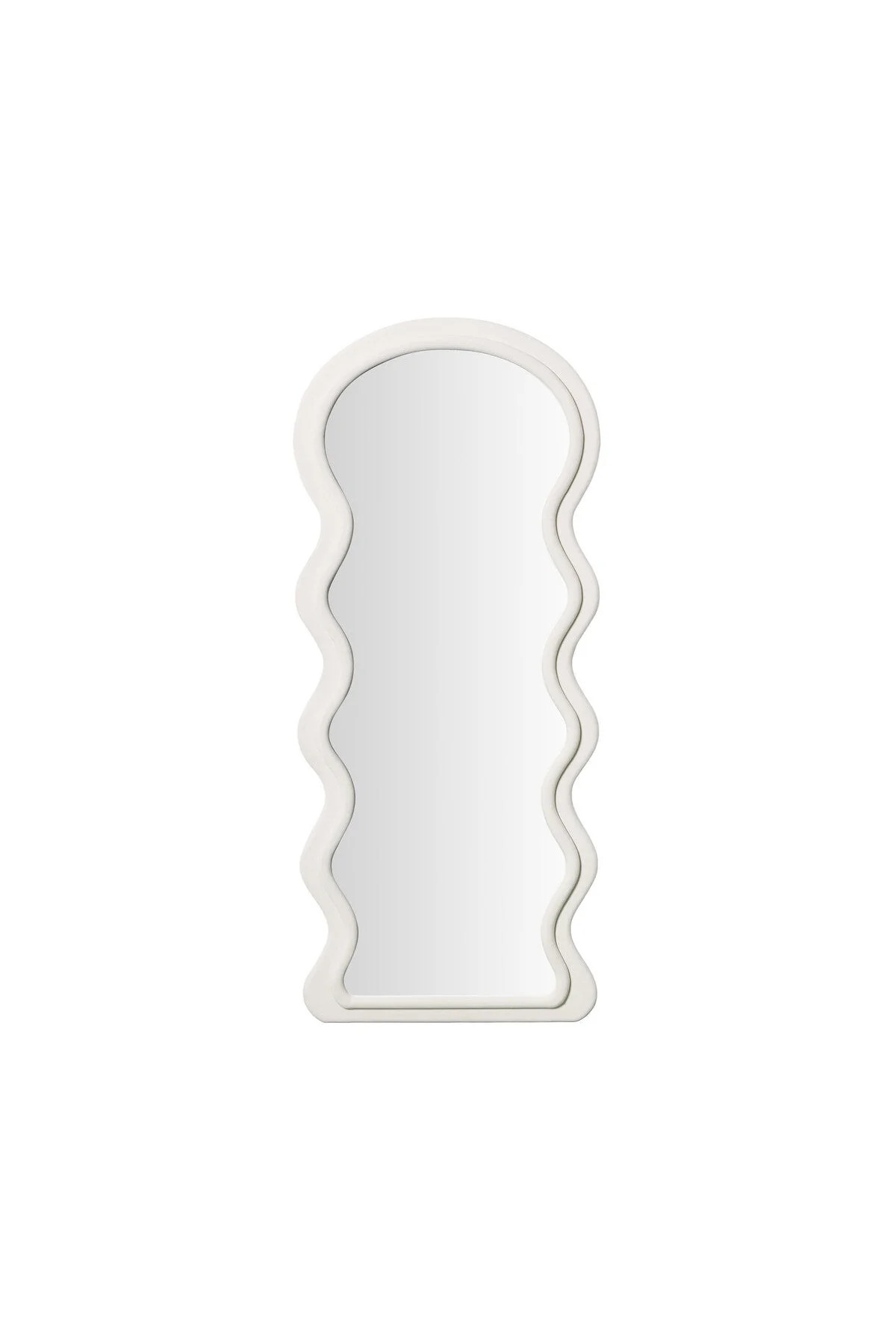 Rhodes Cream Velvet 70" Floor Mirror | THELIFESTYLEDCO