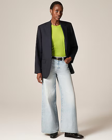 Feather jersey cropped T-shirt | J. Crew US