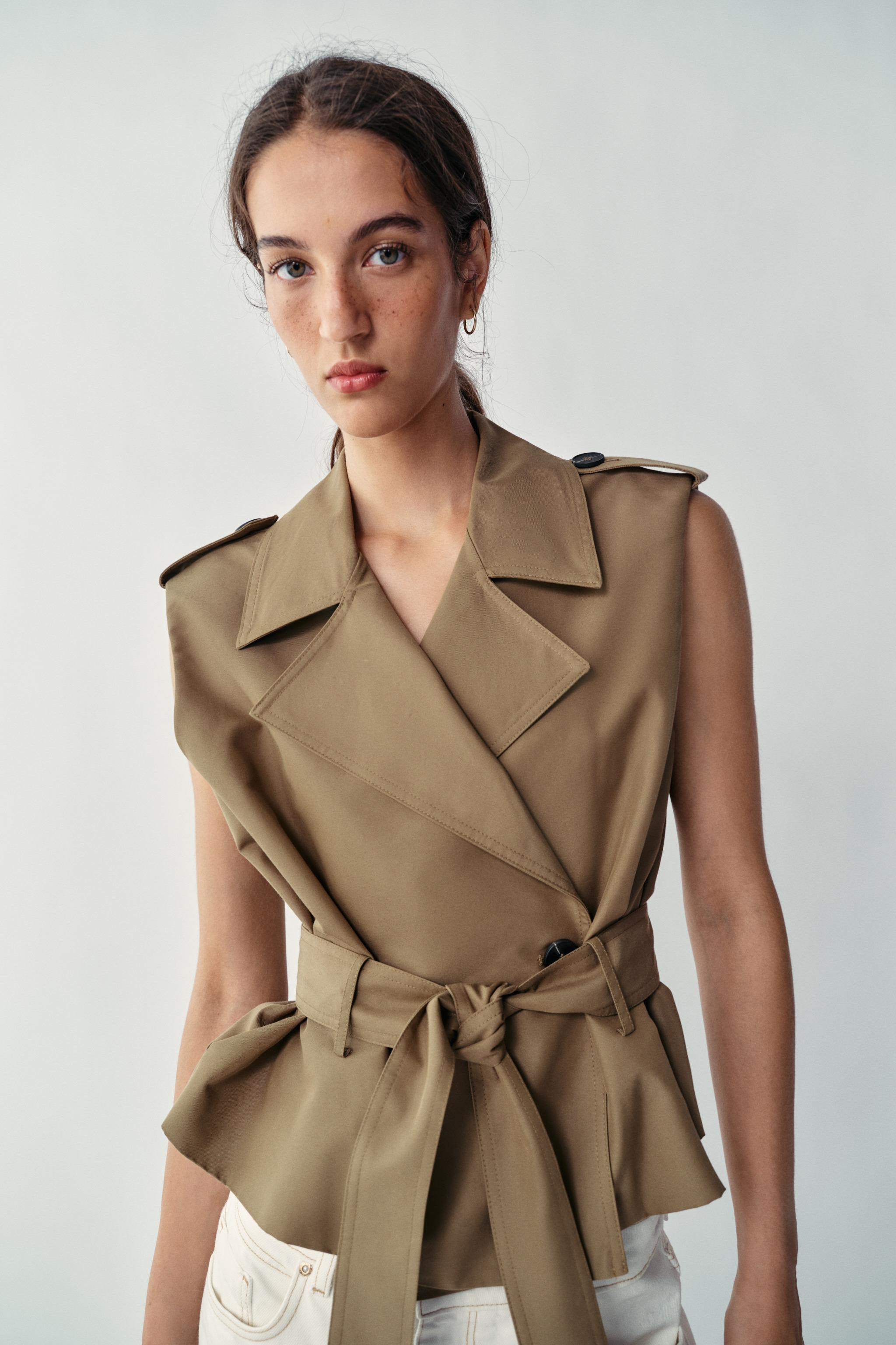 BELTED DOUBLE BREASTED VEST | Zara US