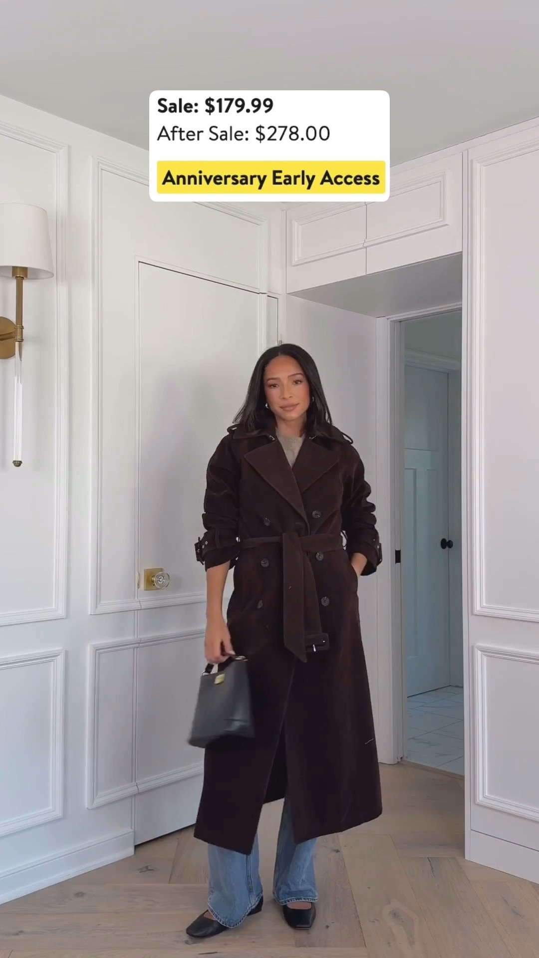 35% OFF!! This suede trench coat is the perfect shade of brown and the best layer for fall. It was one of my favorites from the Nordstrom Anniversary Sale last year and it is restocked!! It's under $200 and also comes in a deep maroon color. Wearing size S trench coat, size 29 flare jeans (sized up for the bump) and size XS sweater tee (OOS but I’ve linked similars) 

nordstrom sale, nsale, fall outfit, fall fashion, winter outfit, winter fashion, suede coat, fall coat, winter coat, fall capsule wardrobe, closet essentials

#LTKSaleAlert #LTKSeasonal #LTKBump