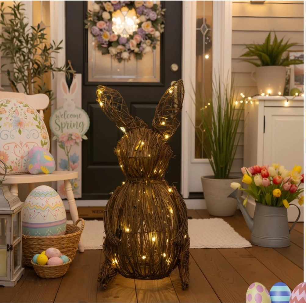 🐰 I Found the ultimate Pottery Barn wicker light-up bunny dupe at Walmart for a fraction of the price! These are going to sell out SO fast. Perfect for porch decor or cozy indoor styling. 🌿
#WalmartFinds #EasterDecor #DupeAlert #SpringDecor #potterybarn

#LTKSaleAlert #LTKHome #LTKSeasonal