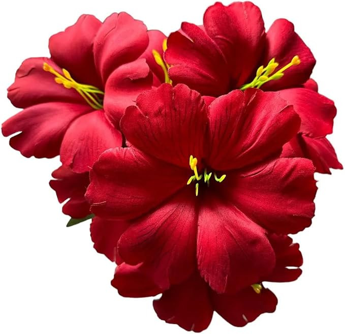 Kit Com 3 Buquês Flor De Hibísco Artificial Com 7 Flores para Decoração (Marsala BX20) | Amazon (BR)