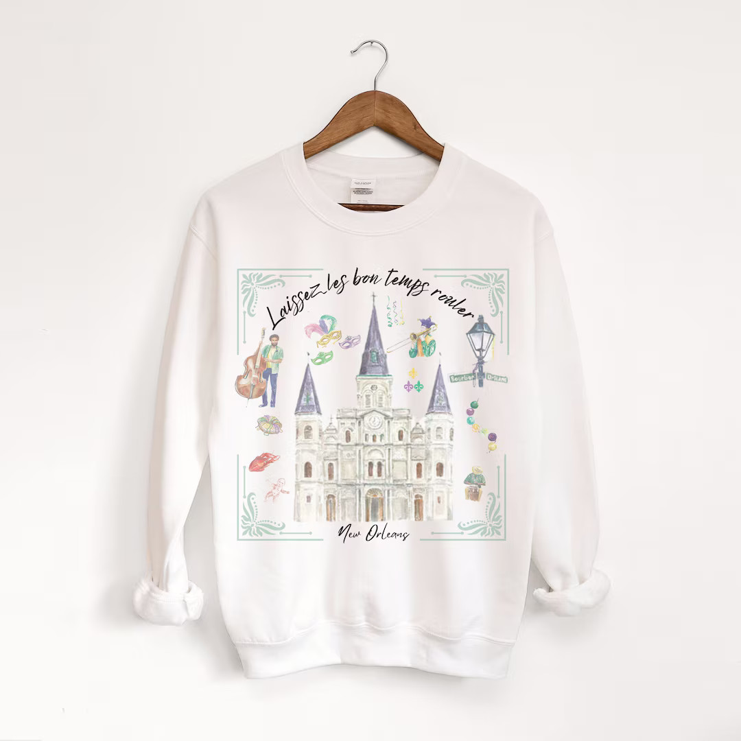 Mardi Gras Laissez Les Bon Temps Rouler Sweatshirt, Mardi Gras Sweatshirt, New Orleans Mardi Gras... | Etsy (US)