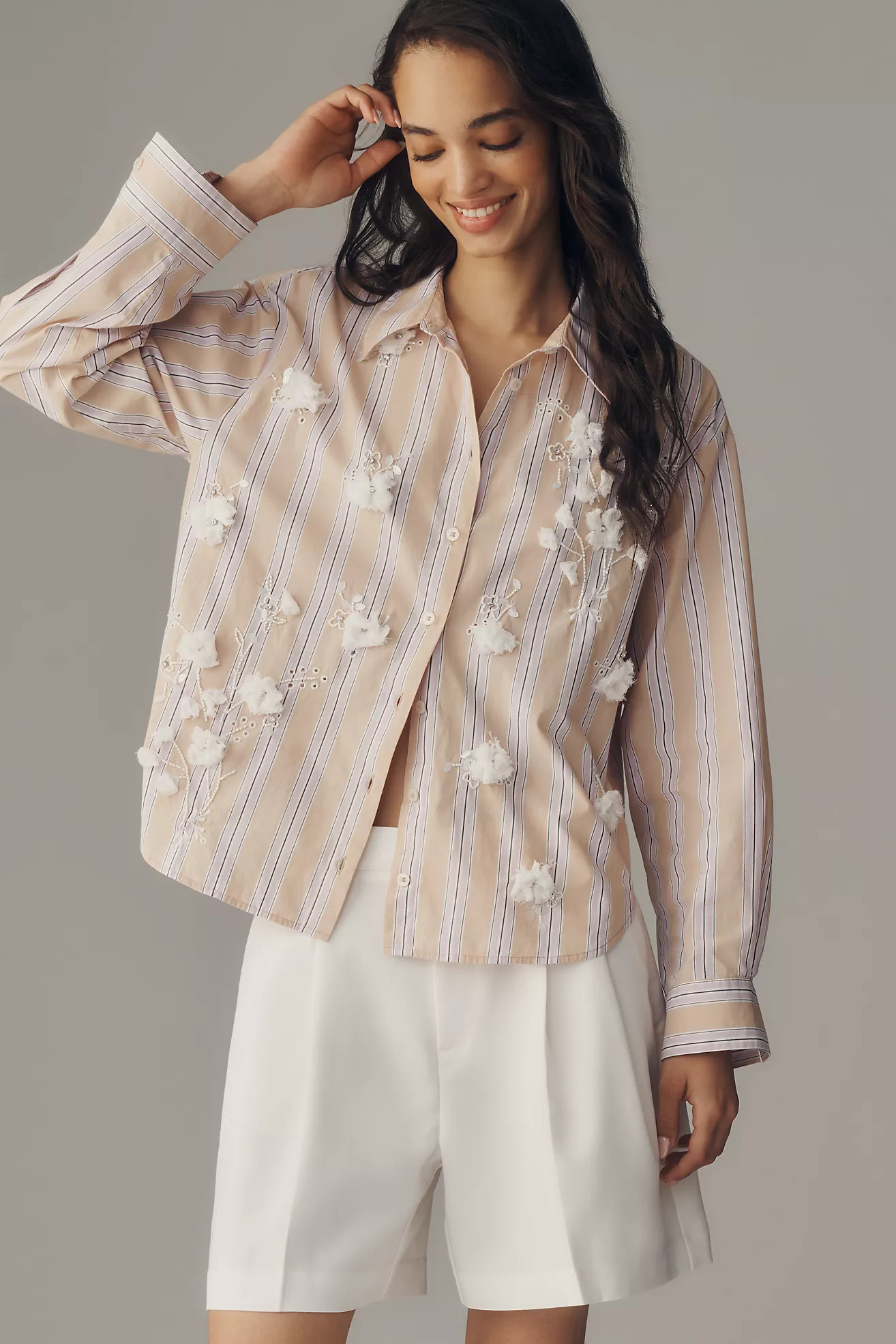 Novelty Shrunken Bennet Buttondown Shirt by Maeve | Anthropologie (US)
